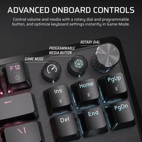 Teclado Corsair K70 Core Tkl Mecánico Inalámbrico Rgb