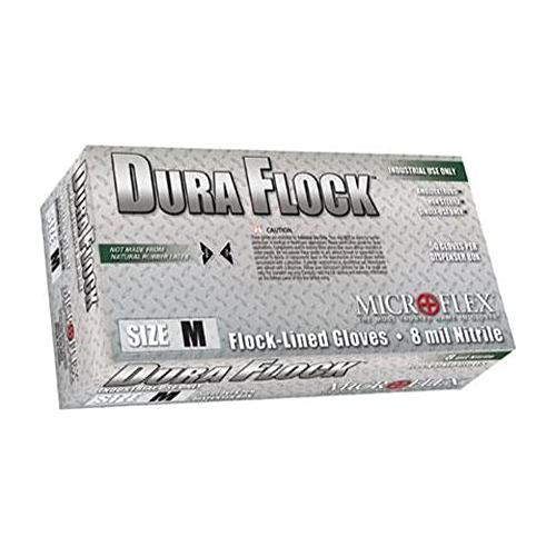 Microflex Dfk-608-l Dura Flock Green Flock-lined, Gloves, La