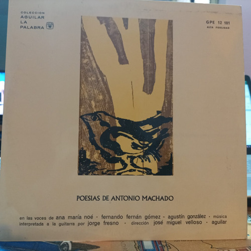 Poesías De Antonio Machado Ana Noe Gómez Velloso Vinilo 10