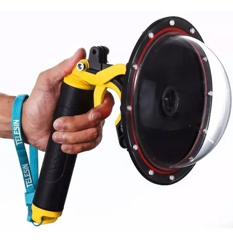 Dome Port Float Gopro Hero 3+ E 4 6 Polegadas V3 Gatilho