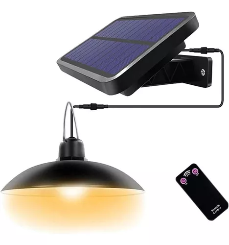 Lampara Luz Calida Led Solar Colgante Con Control Remoto