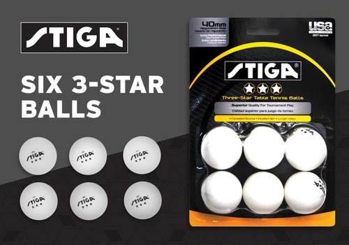 Kit De 6 Pelotas De Tenis De Mesa Stiga