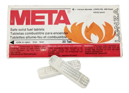 Pastilla/tableta Solido Meta Lonza Para Iniciador De Fuego