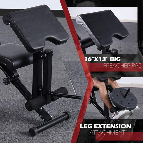 Banco Ajustable Entrenamiento Casa Pesas Gym Inclinado Fitne