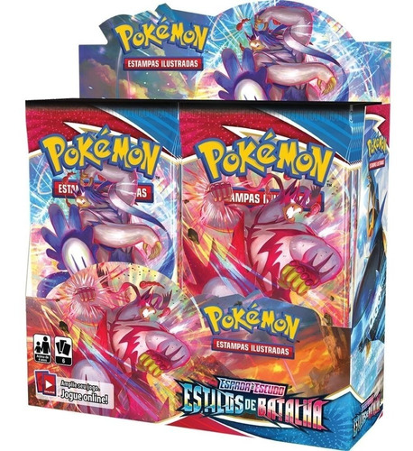 Box 36 Cards Pokémon Tcg Espada Escudo 5 Estilos De Batalha