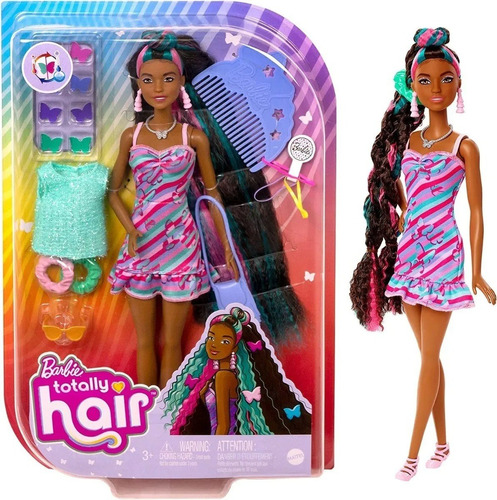 Barbie Totally Hair Vestifo Borboleta Negra Mattel