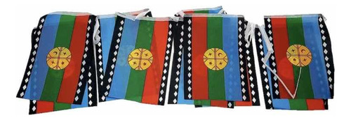 Banderas Guirnaldas Decorativas Pueblo Mapuche 10 Unidades