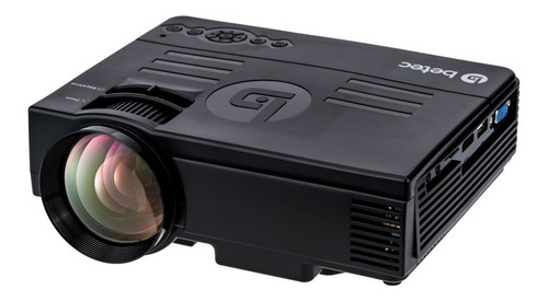 Mini Projetor Led Portatil Betec - 1200 Lumens - Bluetooth Cor Preto 127/220V