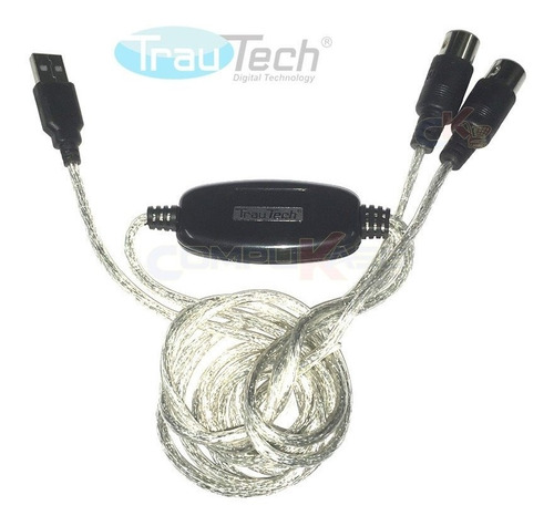 Cable Adaptador De Usb A Midi Conecta Organo Teclado A Tu Pc