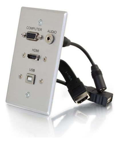 C2g Legrand - Placa De Pared Hdmi Vga Y Aux Para Pasar A Tr.