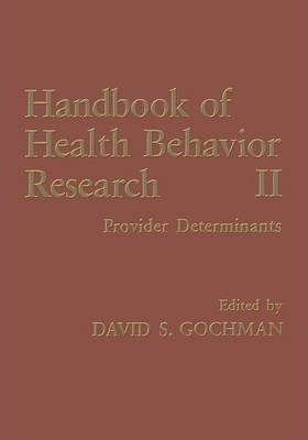 Libro Handbook Of Health Behavior Research Ii : Provider ...