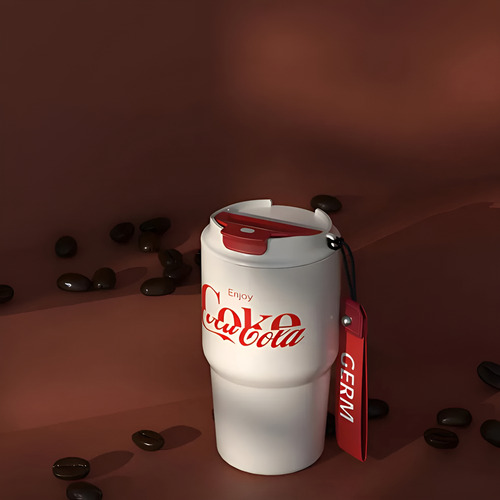 Vaso Mug Coca Cola X Germ 590ml Rojo Beige