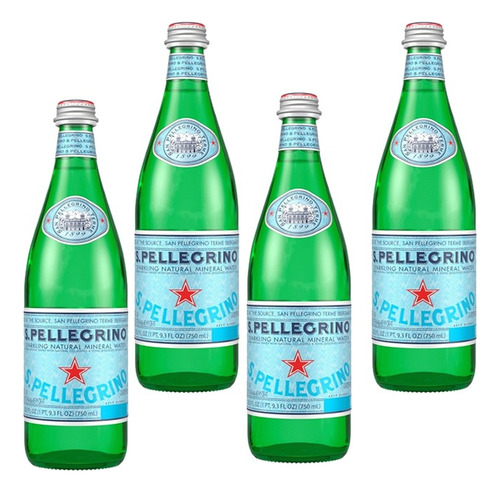 Agua Mineral Con Gas S. Pellegrino 4 Lts