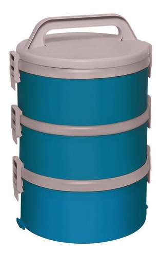 Marmita Tekcor 1,5 Litros 3 Peças Azul Soprano