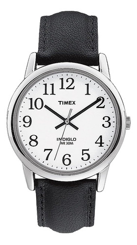 Reloj Timex Tj Easy Reader Con Correa De Cuero Negro Para Ho