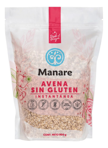 Avena Integral Instantánea Sin Gluten Manare - 800g