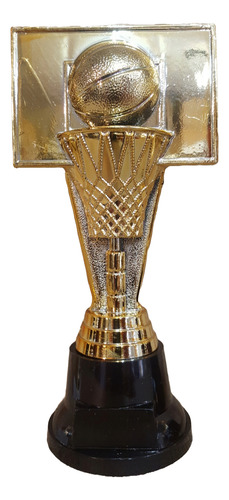 Terna Trofeo Plástico Basquet Tablero Souvenir 26-19-15cm Dorado