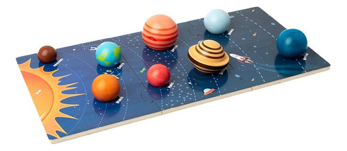 Rompecabezas Montessori Toys De 8 Planetas Sobre El Sistema