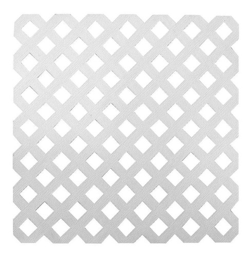Imagen 1 de 5 de Enrejado Treillage Pvc 1,2x2,4 Mts Rombo 7,8cms Blanco Dvp