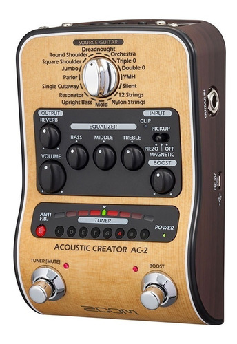 Acoustic Creator Pedal Efecto Guitarra Acustica Zoom Ac2