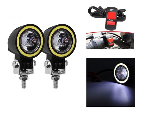 Exploradora Led Con Ojo De Angel Para Moto