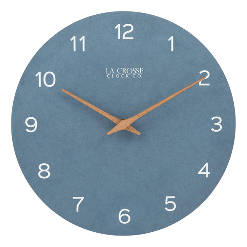 La Crosse 404-3630a 12  Tahoe Quartz Analog Wall Clock, Blue