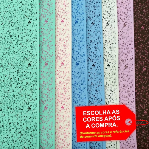 Folha De Eva Estampado Floral Arabesco 40x60cm - 5 Unidades