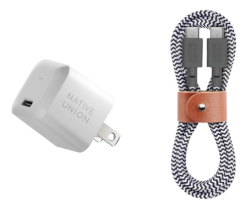 Bundle Cargador De Pared Y Fast De 30w Cable Usb C A C Blanc