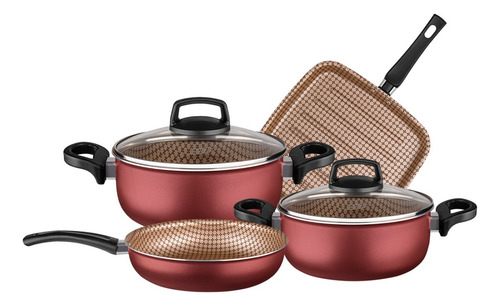 Juego De Cacerola Batería Cocina 4 Pzas Teflón Nova Mta