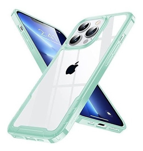 Funda Compatible iPhone 13 Pro Max Transparente Aqua Bumper