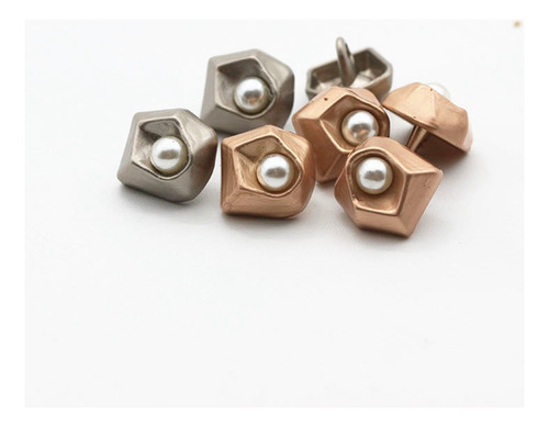 2 X 2x10 Uds Botones De Perlas Sujetadores De 2 Piezas