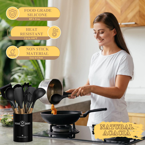Juego De Utensilios De Cocina De Cocina De Silicona, Utiliza