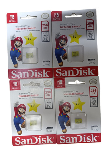  Microsdxc Sandisk De 256 Gb Para Nintendo Switch