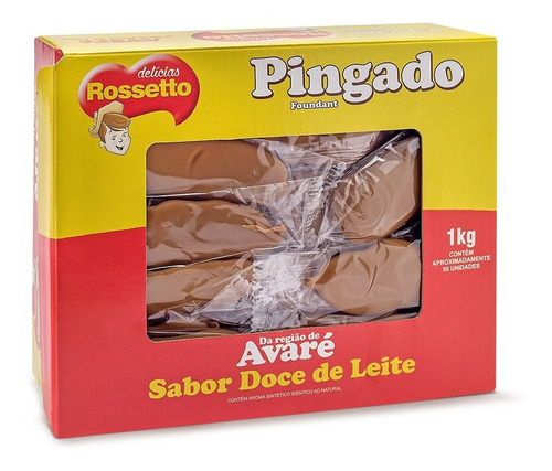 Caixa Pingado Doce De Leite Rosseto Avaré - 50 Unid X 20g