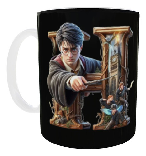 Taza Harry Potter (letra Inicial H)