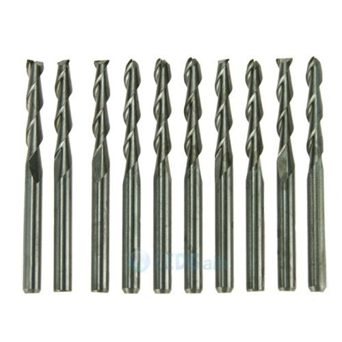 10psc 1/8  Carburo Nariz Chata Final Mill Cnc Router Bits So