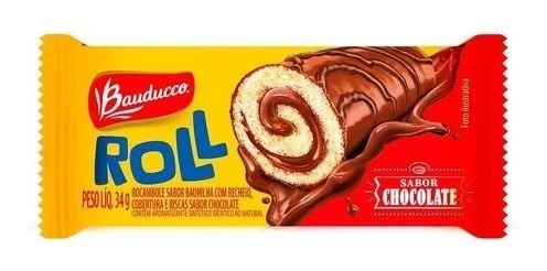 Imagem 1 de 1 de Bolinho Roll Sabor Chocolate Bauducco 34g