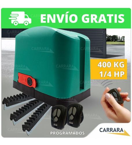 Kit Motor Portón Automático Corredizo 400 Seg Control Remoto