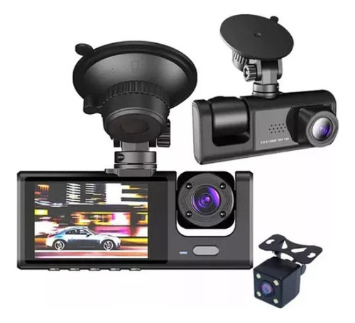 Cámara De Salpicadero Dvr Hd Con Cámara Frontal E Interior,