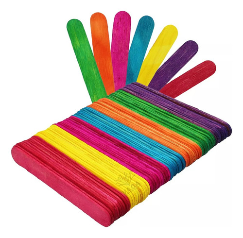 1 Kg De Abatelenguas Desechables Madera De Colores