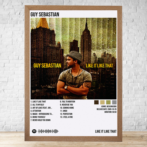 Cuadro Guy Sebastian Like It Like That 30x40 Cm C275 Marrón Claro Clasico