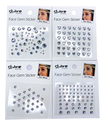 Sticker Facial Cristales Gemas Auto-adhesivos Maquillaje