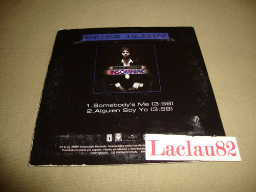 Enrique Iglesias Somebodys Me Alguien Soy Yo Cd Single Promo (Usado)