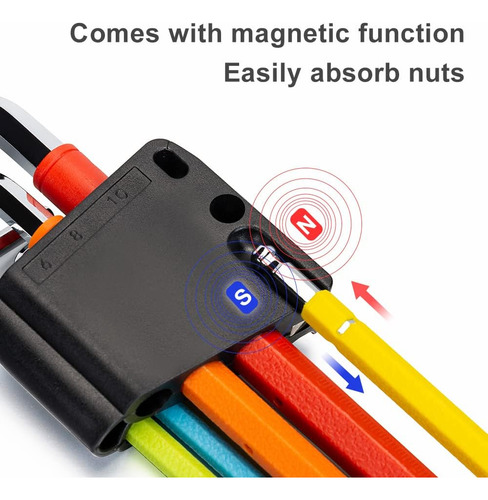 Set De Llave L-key Hex L-key De Bola Codificada De Color Del