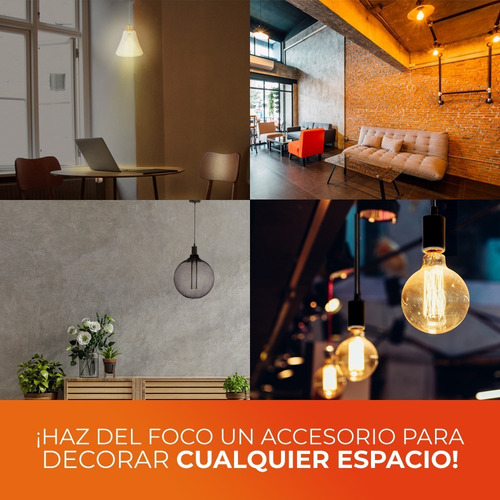 Foco Albireo || Vintage, Luz Blanca Cálida, Base E27 Color de la luz Blanco cálido