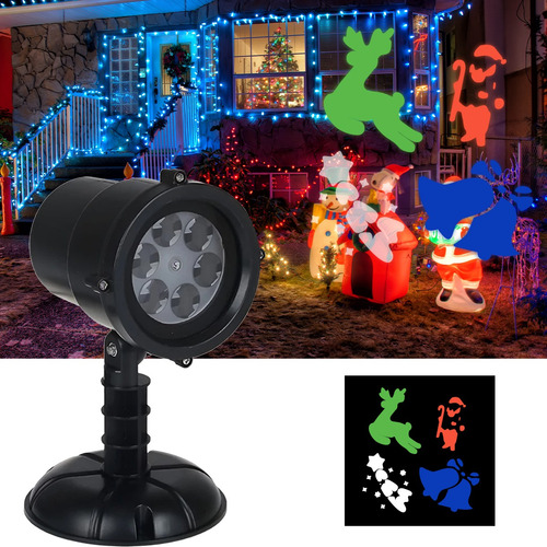 Projetor Refletor Imagens Desenhos Natalinos Natal Ano Luzes Natalinas 110v/220v