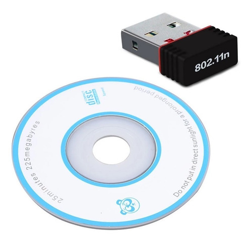 Imagen 2 de 6 de Tarjeta Nano Adaptador Receptor Usb Wifi 150mbps 802.11n Pc