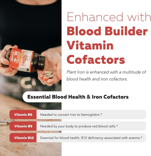 Hierro Orgánico 25 Mg Con Cofactores Y Vitaminas Constructor