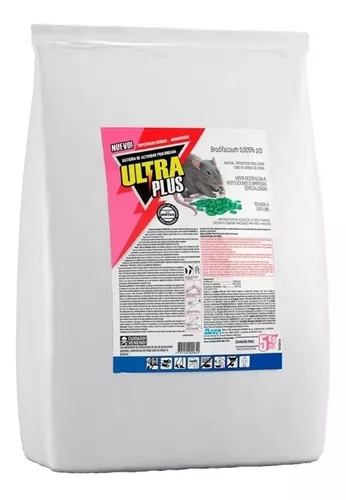 Veneno Cebo Control Ratas Raticida Ultraplus En Grano 50gr