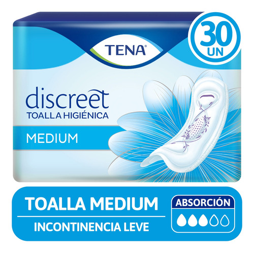 Toalla Incontinencia Femenina Tena Discreet Medium 30un